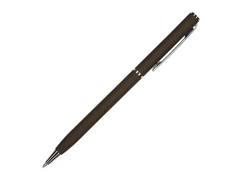Ручка шариковая автоматическая BrunoVisconti® PALERMO цвет корпуса коричневый, soft-touch, 0.7 мм