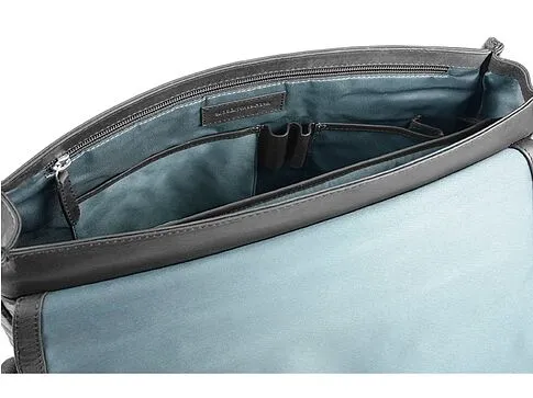 Портфель BUGATTI РОМАНО | ROMANO 15'', чёрный, натуральная воловья кожа, 39х8х30 см