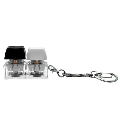 Брелок KeyDuo с LED подсветкой, чёрно-белый