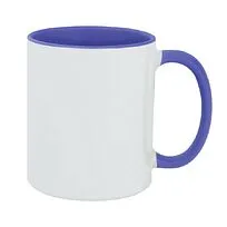 Кружка керамическая PROMO PLUS сублимационная 330 мл, белый, синий