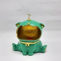 Статуэтка хранитель Кот большой, изумруд