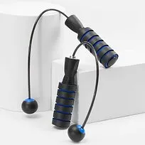 Беспроводная скакалка Silentino, черная с синим