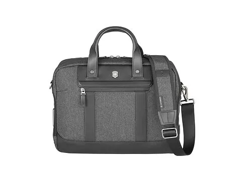 Портфель VICTORINOX Architecture Urban2 15 Briefcase 15'', серый, полиэстер/кожа, 42x13x31 см, 16 л