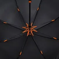 Зонт-трость Hidecolor с цветными спицами, черный с оранжевым