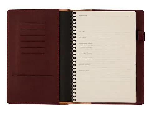 Еженедельник недатированный А5 Concept, бордовый (Р)