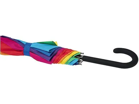 23-дюймовый ветрозащитный полуавтоматический зонт Sarah,  радужный