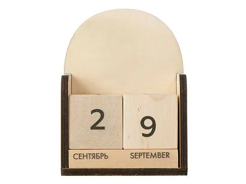 Настольный деревянный вечный календарь