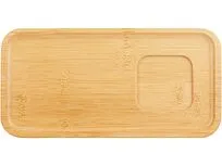 Чайная пара с бамбуковым блюдцем Deny, белый