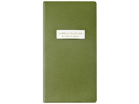 Еженедельник недатированный А6 Verde с нашивкой, зеленый