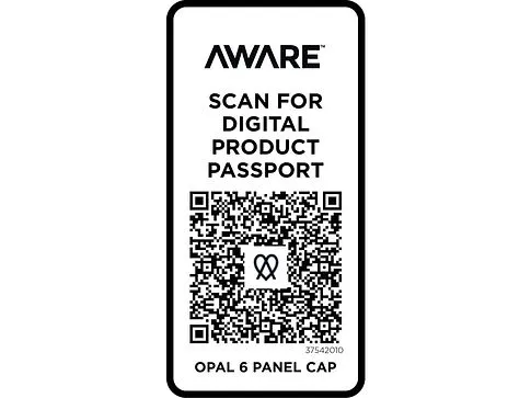 Opal с 6 панелями Aware™ кепка из переработанных материалов - Белый