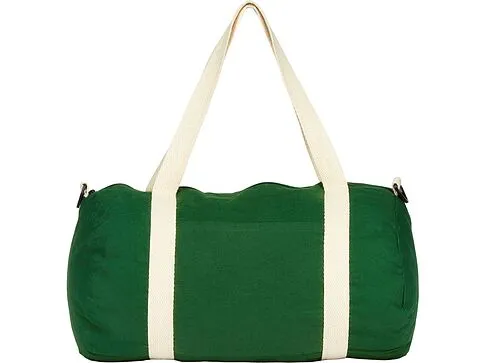 Хлопковая сумка Barrel Duffel, зеленый/бежевый