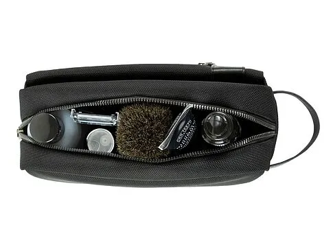 Несессер мужской BUGATTI Nero, чёрный, нейлон 1680D/кожа, 24х7,5х16 см