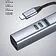 USB-хаб 7 в 1 USB-C - USB-A3.0 + 2хUSB-C + USB-C PD100Вт + HDMI + SD + microSD, серый, Deppa
