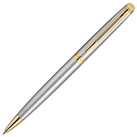 Шариковая ручка Waterman Hemisphere Essential Stainless Steel GT. Серебристый/золотистый