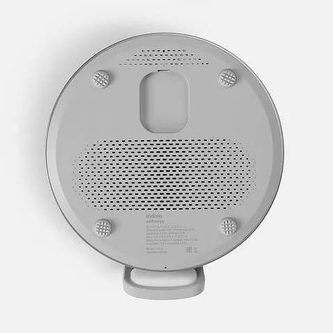 Bluetooth-колонка с беспроводной зарядкой и часами netEnergy, серая