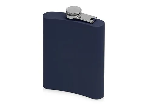 Фляжка 240 мл Remarque soft touch, 304 сталь, синий (Р)