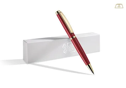Стильная металлическая шариковая ручка, PN22REG красный/золотой