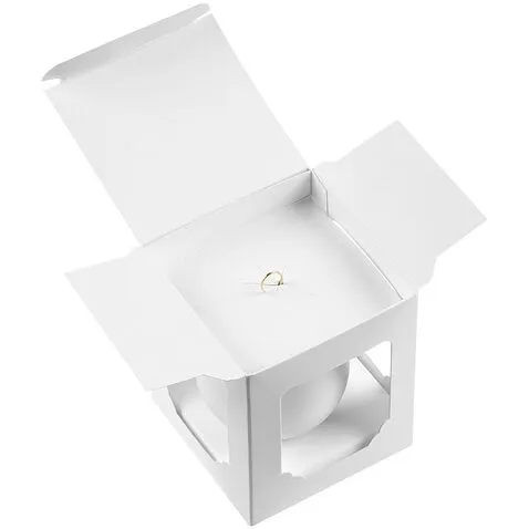 Елочный шар Gala Matt в коробке, 6 см, белый