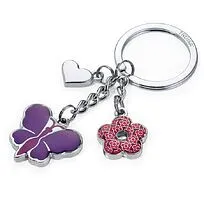 Оригинальный брелок от TROIKA PINK BUTTERFLY, разноцветный