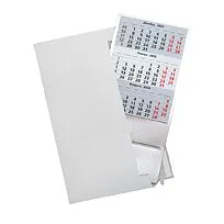 Календарь настольный на 2 года; серебристый; размер 23*10,5 см,сталь, 