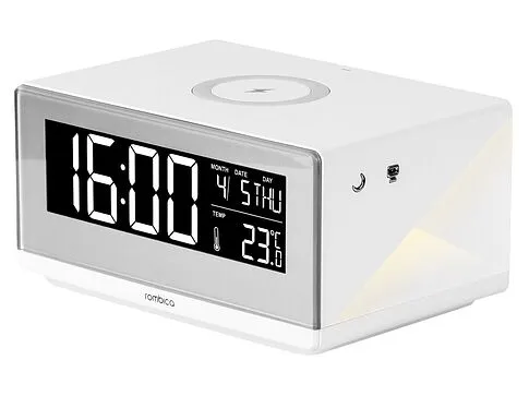 Часы с беспроводным зарядным устройством Rombica Timebox 2, белый (Р)