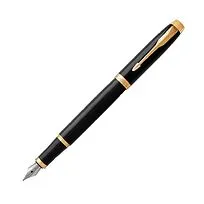 Перьевая ручка Parker IM Black Lacquer GT, черный/золотистый