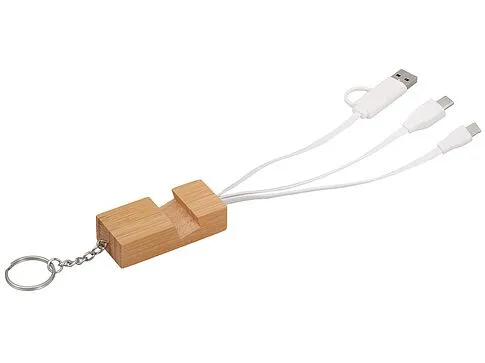 Универсальный кабель с подставкой 4-в-1 Unicable, белый