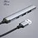 USB-хаб USB-A 3.0 + 2xUSB-A 2.0 + USB-C, серый, Deppa