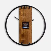 Часы Woodix, черные с коричневым