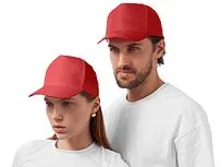 Бейсболка Poly 5-ти панельная 120 гр, красный