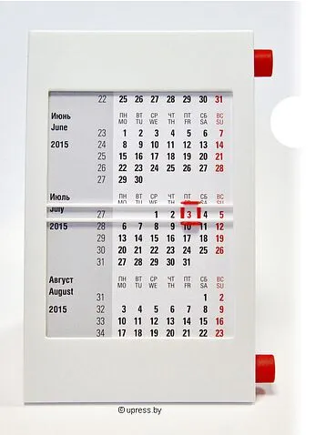 Заготовка настольного календаря Der Klassiker под печать сеток, белый, красный Заготовка настольного календаря Der Klassiker под печать сеток, белый, красный