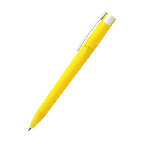 Ручка пластиковая T-pen софт-тач, желтая
