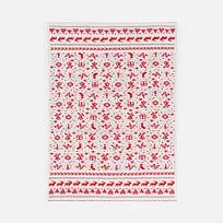 Плед Holidale, красный с молочным