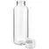 Бутылка для воды Plaske, прозрачная с белой крышкой