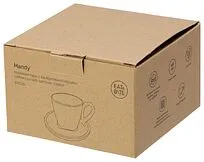 Кофейная пара с бамбуковым блюдцем Mandy, белый (Р)