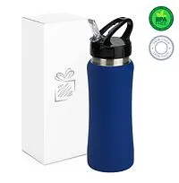 Металлическая термоизолирующая бутылка для воды 600 ml, HB01NB, темно-синий