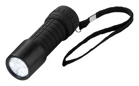 Компактный фонарик включает 9 суперярких светодиодов, 30lm каждый, черный Компактный фонарик включает 9 суперярких светодиодов, 30lm каждый, черный