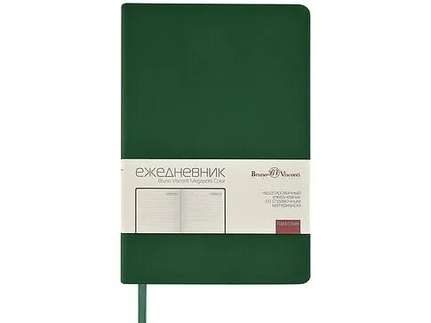 Ежедневник А5 Megapolis Color New soft-touch, зеленый