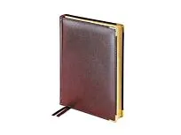 Ежедневник А5 полудатированный Imperium, коричневый (уголки и срез золото) (Р)