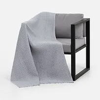 Плед вафельный Elenglect, светло-серый