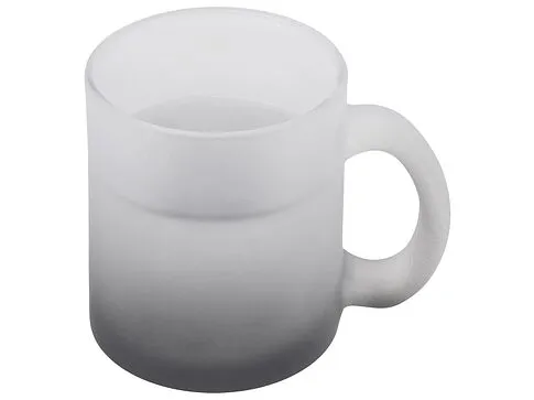 Стеклянная матовая кружка с градиентом для сублимации, черный Ombre Sub