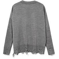 Джемпер оверсайз унисекс Grunge в сумке, серый