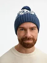 Шапка Wintertude, синяя с белым