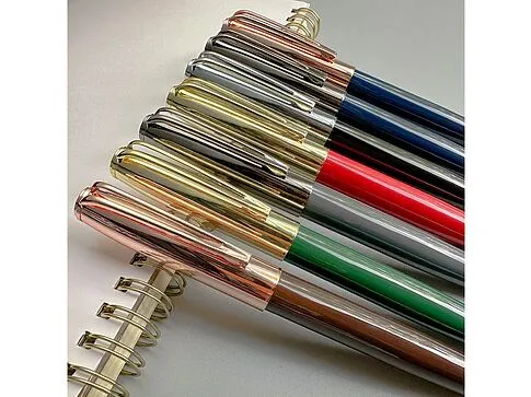 Ручка металлическая шариковая Napoli, синий/розовое золото