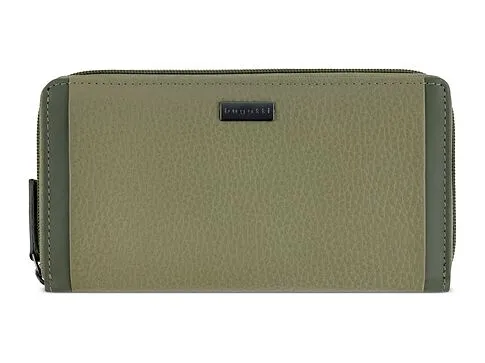 Кошелёк женский BUGATTI Sina, зеленый, воловья кожа/полиэстер, 19х3х11 см
