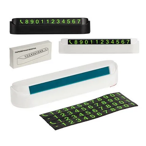 Автовизитка LITERA, белый, черный Автовизитка LITERA, белый, черный