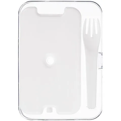 Ланчбокс Cibus с аккумулятором холода, белый с черным