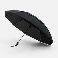 Зонт обратного сложения twoGether с двойным куполом, черный