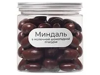Миндаль в молочной шоколадной глазури, 140 гр