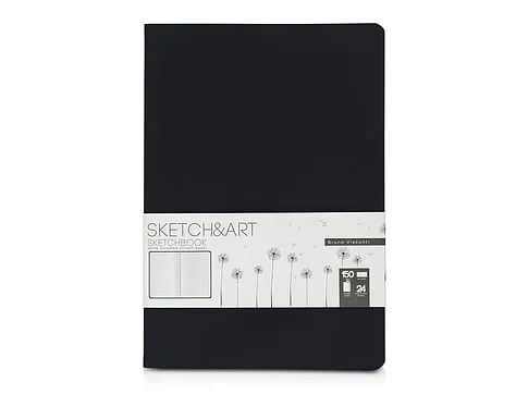 Скетчбук Sketch & Art в мягком переплете 147х210 мм, 24 л. белой бумаги 150 г/м2, черный